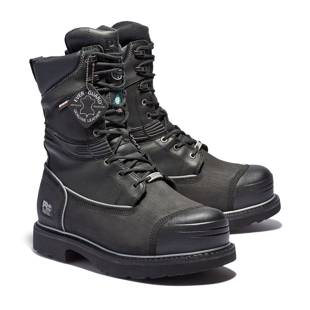 Bocanci Pro Timberland Barbati Negrii - 10\" Gravel Pit Steel Toe Mining - Romania - WCAGJE762